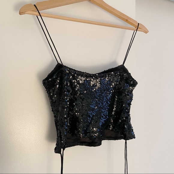 Jenny Packham Sequin Cropped Tank Top - Picture 4 of 7
